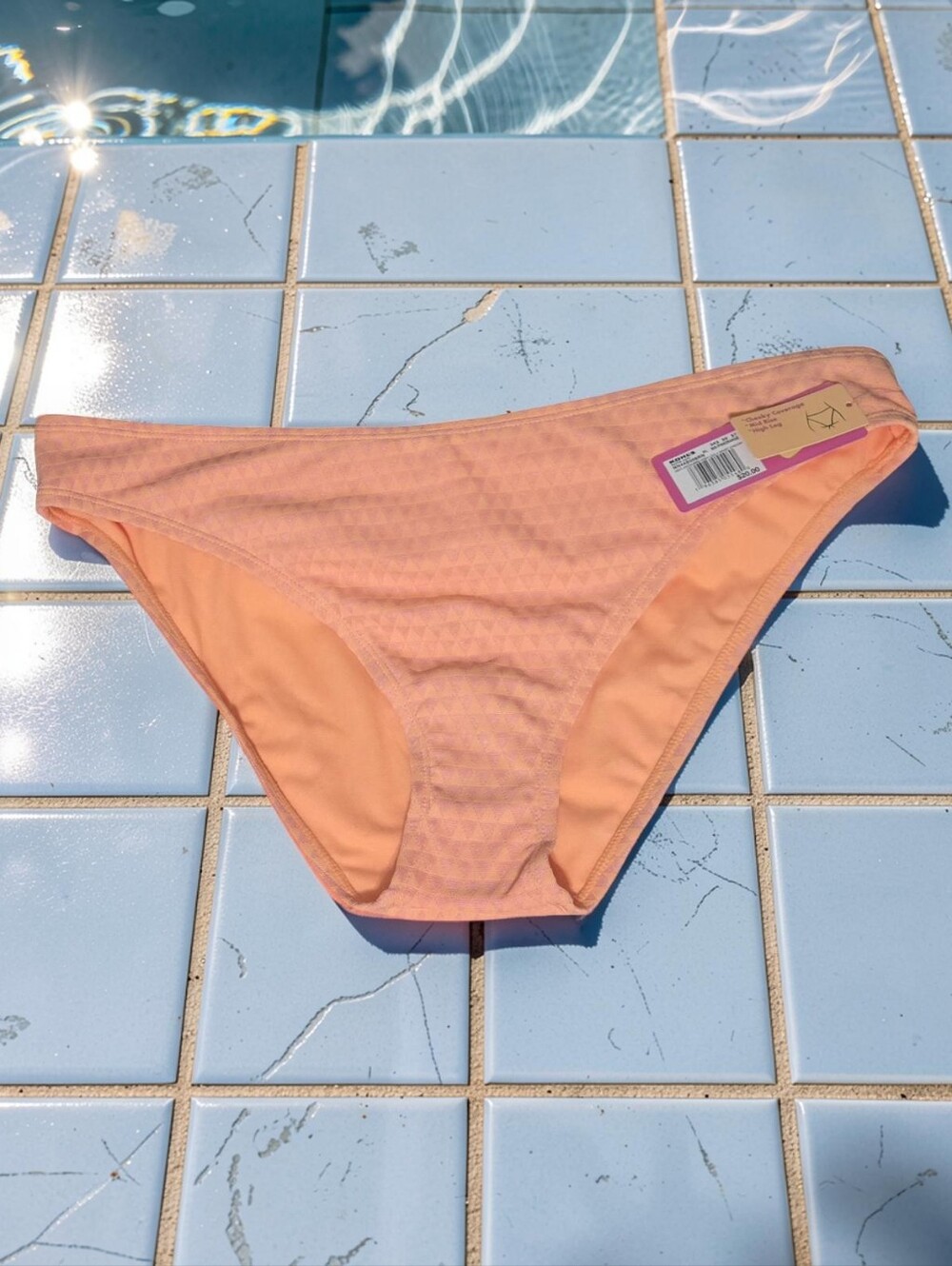 Niney-nine Bikini Bottoms Peach Gwometric Swimwear Beach Swimwear Resortwear - Picture 1 of 8